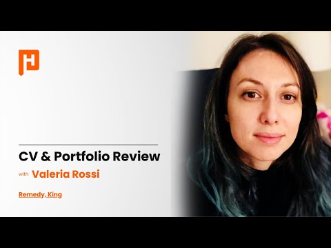 CV & Portfolio Review with Valeria Rossi