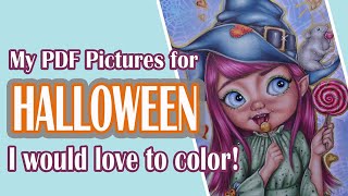 PDF Halloween coloring pages, I would love to color this season