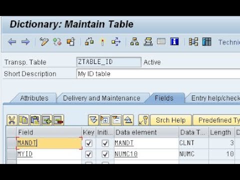 How to Create Table in ABAP in SAP -SE11 Data Dictionary - Intact Abode