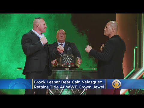 Brock Lesnar Gets Revenge On UFC Nemesis Cain Velasquez At WWE Crown Jewel, Retains Title