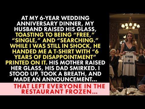 "On Our 6-Year Anniversary, My Husband Humiliated Me with a Toast and T-Shirt"