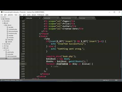 CRUD using PDO in PHP Load data
