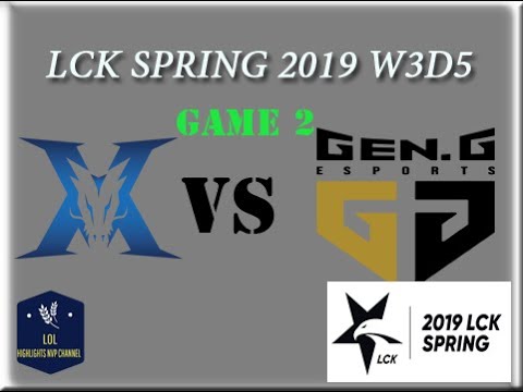 (LCK 2019)KZ vs GEN  Full Game 2 | LCK SPRING 2019| Week 3 Day 5- KING-ZONE DragonX vs.Gen.G Esports