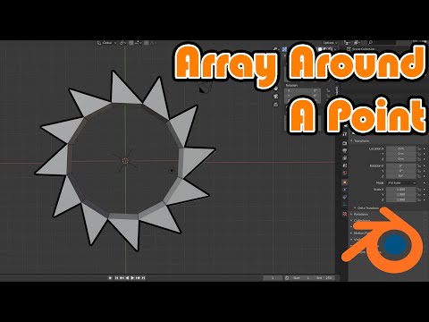 Duplicate Any Object Around A Point (Circle) Using An Array Modifier - Blender 2.8 Tutorial