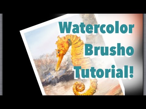 Seahorsing Around - A Watercolor & Brusho Painting Tutorial by Ward Jene Stroud