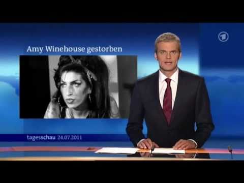 Tagesschau am 23.07.11 Meldung zum Tod von Amy Winehouse