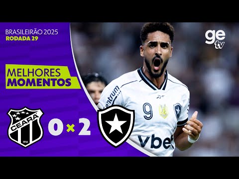 Gols e lances de Ceará x Botafogo