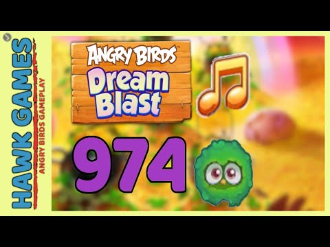 Angry Birds Dream Blast Level 974 Hard - Walkthrough, No Boosters