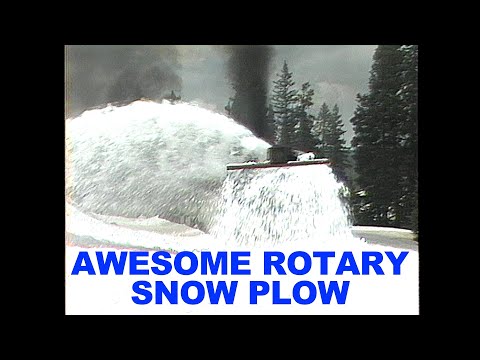 VINTAGE ,AWESOME OY ROTARY SNOW PLOW. DRAMATIC & SPECTACULAR SIGHT & SOUND ACTION!