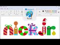 How To Draw Nick Jr Christmas Logo In MS Paint