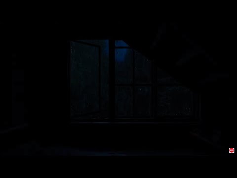 Black Window🪟Heavy Rain & Thunder💦Lay in bed, turn on the video, close your eyes and fall asleep😴