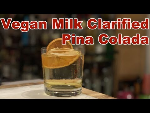 Clarified Pina Colada (vegan-friendly clarified with coconut milk)