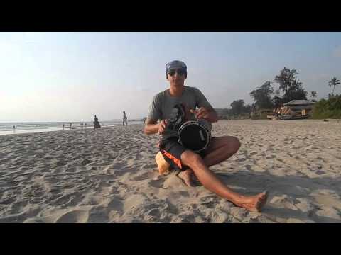 darbuka practice 9/8 on the beach