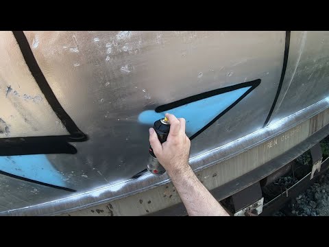 Chrome Freight Train Graffiti