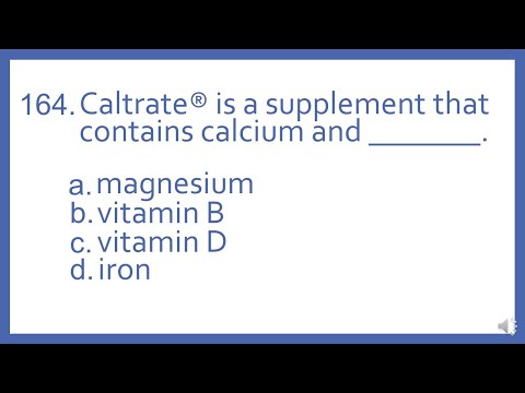 Top 200 Drugs Practice Test Question - Caltrate is a supplement that contains (PTCB PTCE Test Prep)