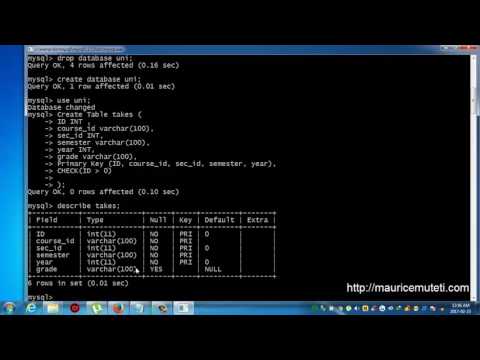 Structured Query Language Tutorial SQL Part 27   CHECK Constraint on CREATE TABLE Command Prompt CMD