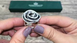 Серебряное кольцо Роза 70871