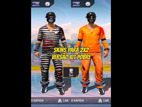 skins para 2x2 versão xitado pobre #freefire #skinsgratis #combinaçõesff #skinspara4v4