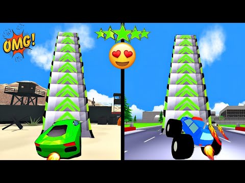 Every Vehicle vs Biggest Ramp Jump in Dude Theft Wars 😱😳