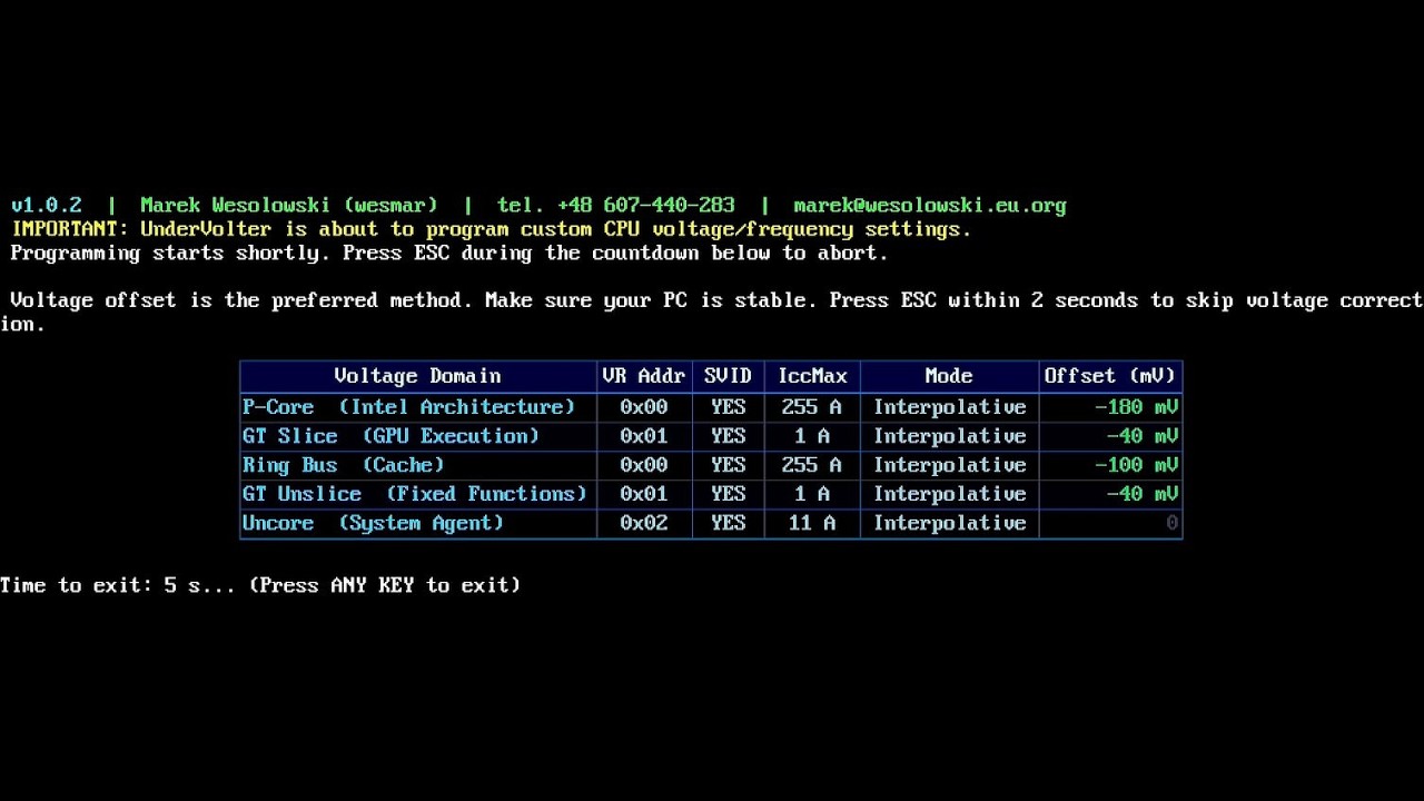 UnderVolter Demo Video