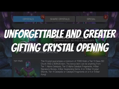Unforgettable and Greater Gifting Crystal Opening - Marvel Contest of Champions