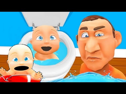 "BROTHER Babies! GET NEW TOILET & FLOOD the HOUSE😱Baby Destroys! New BATHROOM...WHO IS YOUR DADDY?!"
