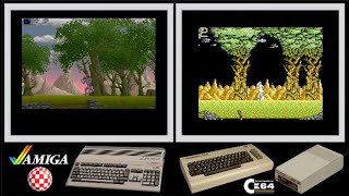 A500 vs C64 : SHADOW OF THE BEAST (Side by side comparison)