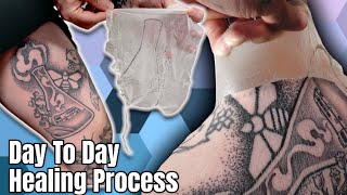 Tattoo Healing Process With Second Skin (Dermshield / Saniderm)