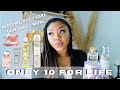 KEEP ONLY 10 PRODUCTS FOR LIFE PERFUME LOTION SKIN CARE LIP GLOSS MORE NEW PERFUME HAUL