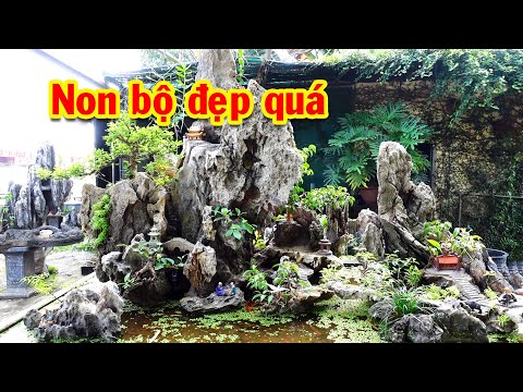 Thăm cơ sở chế tác non bộ và tham khảo giá, nhiều tiểu cảnh non bộ đẹp giá hợp lý, si, linh sam