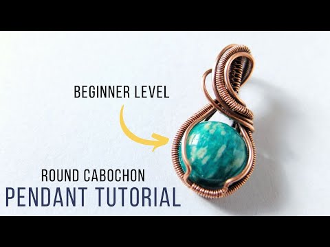 Small Round Wire Weave Pendant for Beginners - 15 Minute Wire Wrapping Tutorial