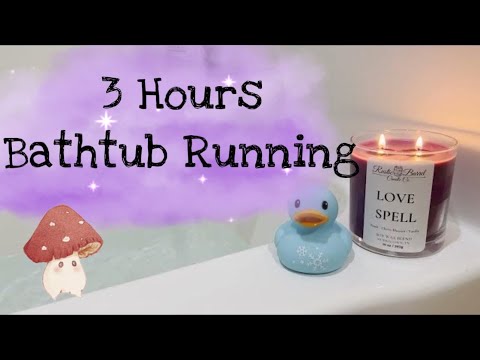 3 Hours Bathtub Running - White Noise ASMR- Soothing Sounds for Sleep - Duck Toy and NEW CANDLE!