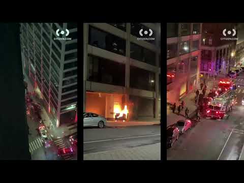 Dumpster Fire at Financial District, Manhattan