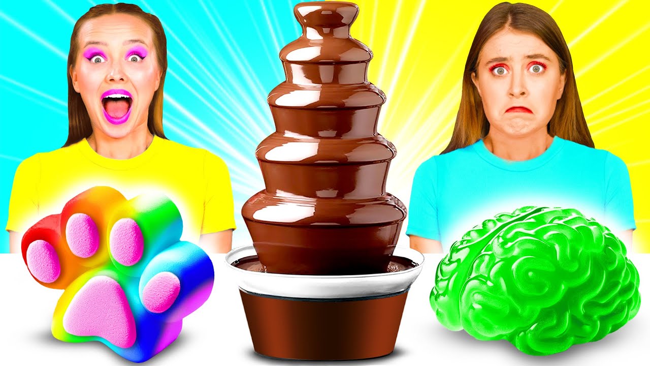チョコレートファウンテンチャレンジ | 面白い食べ物の状況 Fun Challenge
