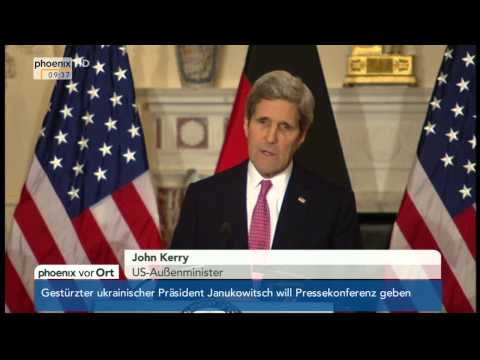 Übergangsregierung in Kiew - Statements von Kerry & Steinmeier am 27.02.2014