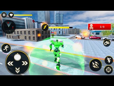BMX Cycle Robot War Game 2021 - Robot Shooting Game Clear City Bad Enemies - Android Gameplay
