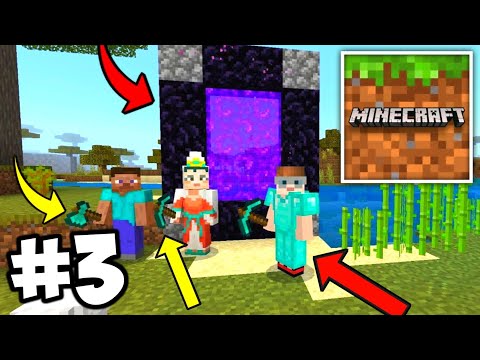 Minecraft PE Multiplayer Survival Walkthrough Gameplay Part 3 - YouTube