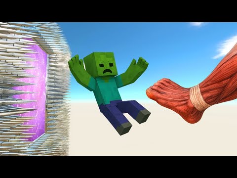 Kicked by Colossal Titan! Lava Pit or Portal - Animal Revolt Battle Simulator