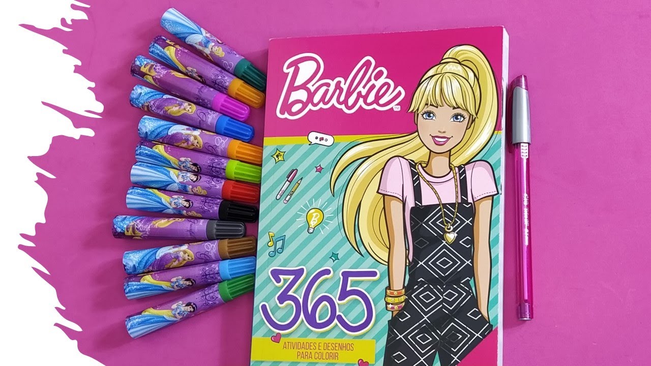 BARBIE - Livro 365 atividades e desenhos para colorir, LABIRINTO, CAÇA PALAVRAS, 5 ERROS, E OUTRAS