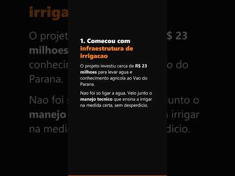 Ele ajoelhou e pediu agua: o sertao que virou pomar