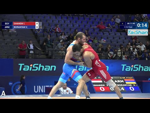1/16 GR - 71 kg: I. GHANEM (EGY) df. V. BORANYAN (ARM) by VPO1, 3-2