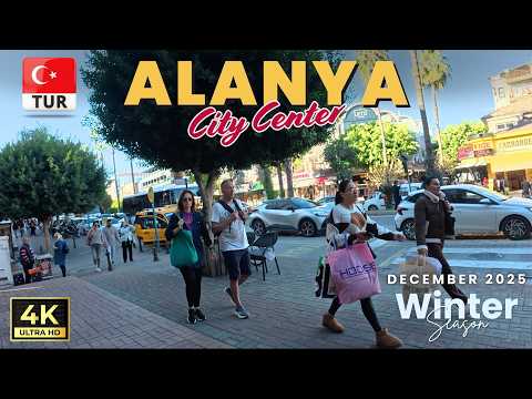 Alanya City Center Walking Tour | Antalya Turkey | December 13, 2025 [4K HD] ☀️