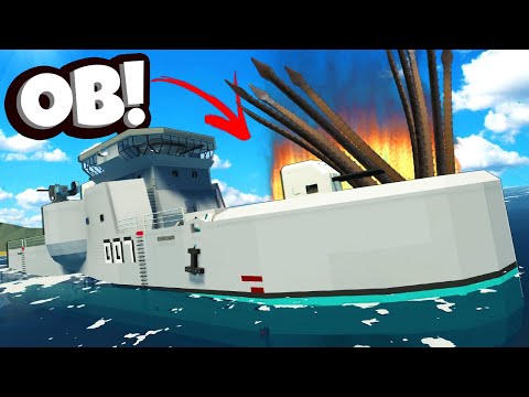 OB & I Fought the KRAKEN with a Military Ship in Stormworks Multiplayer!