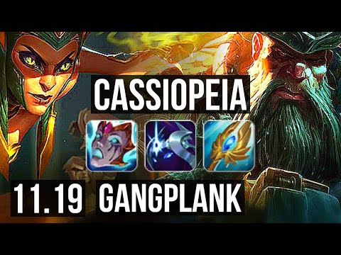 CASSIOPEIA vs GANGPLANK (TOP) | 10/1/10, 66% winrate, Legendary | EUW Grandmaster | v11.19