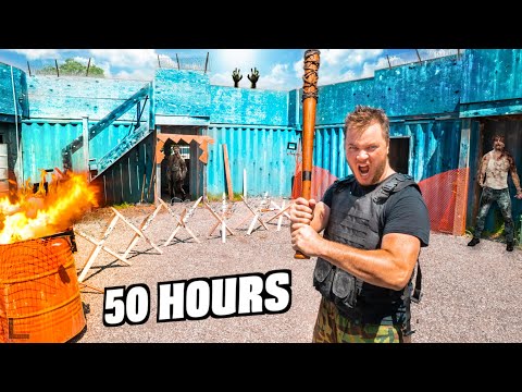 50 Hours In Zombie Apocalypse! Ultimate Zombie BOX FORT Survival Base!