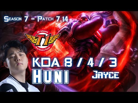 SKT T1 Huni JAYCE vs CAMILLE Top - Patch 7.14 KR Ranked