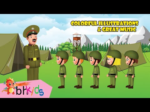 Five Little Soldiers | Animation For Kids | Nursery Rhymes Songs For Children