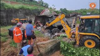 കൊല്ലം പുനലൂർ നെല്ലിപ്പള്ളിയിൽ ശക്തമായ മഴയിൽ കോൺക്