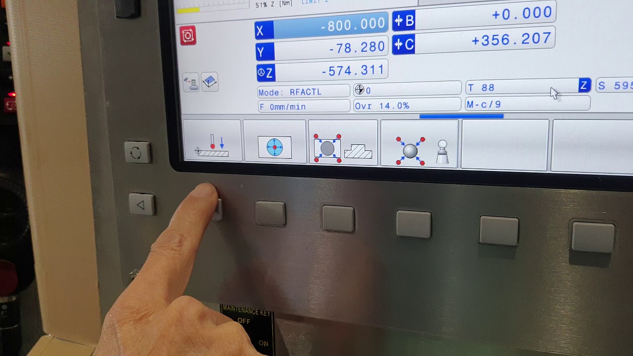 How to using simple measurement to measure the tool length of Heidenhain TS460 touch probe