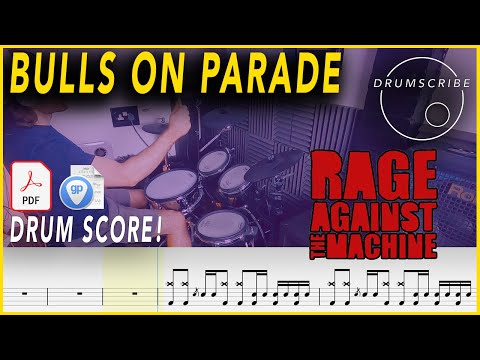 Bulls On Parade - Rage Against The Machine | Drum SCORE Sheet Music | #108 DRUMSCRIBE